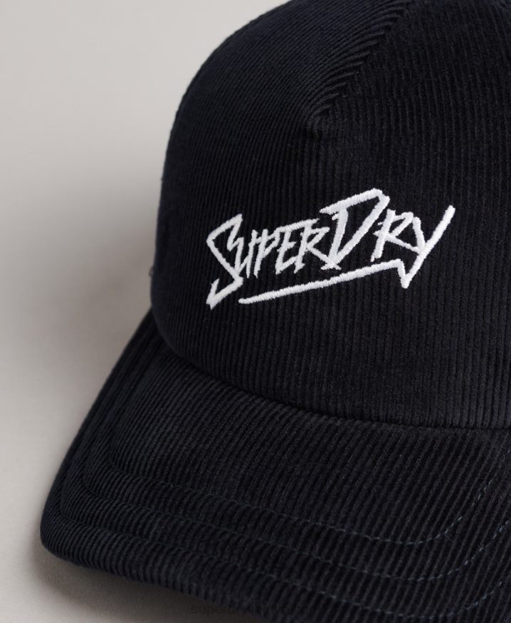 Superdry Vintage Brand Mark Cord Cap Navy Men