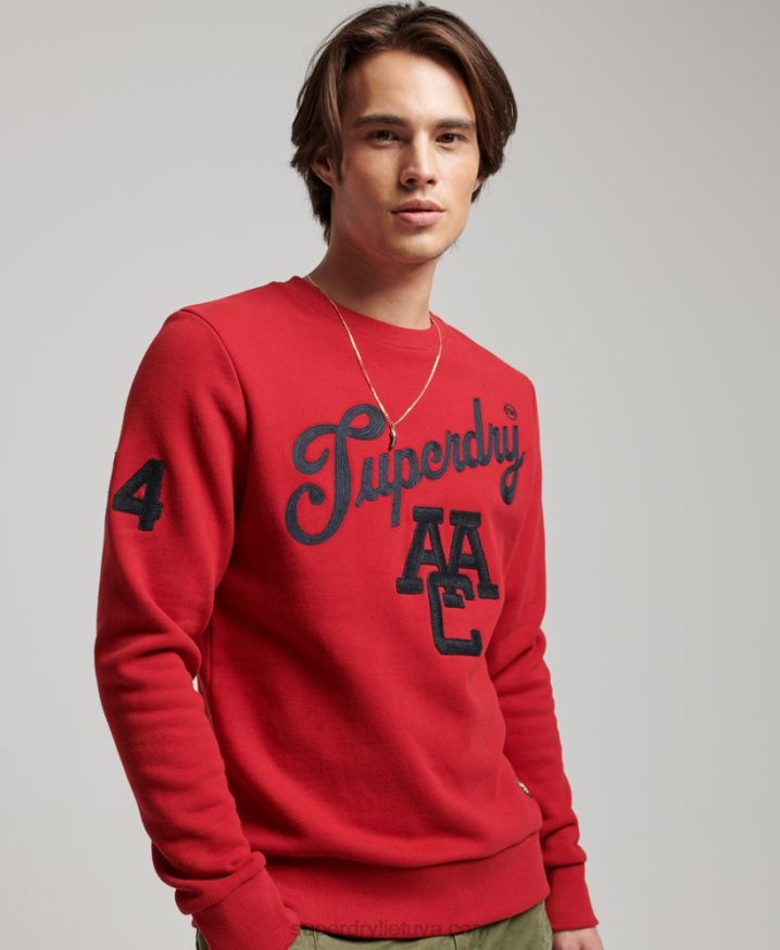 Superdry Vintage Collegiate Crew Sweatshirt Red Men