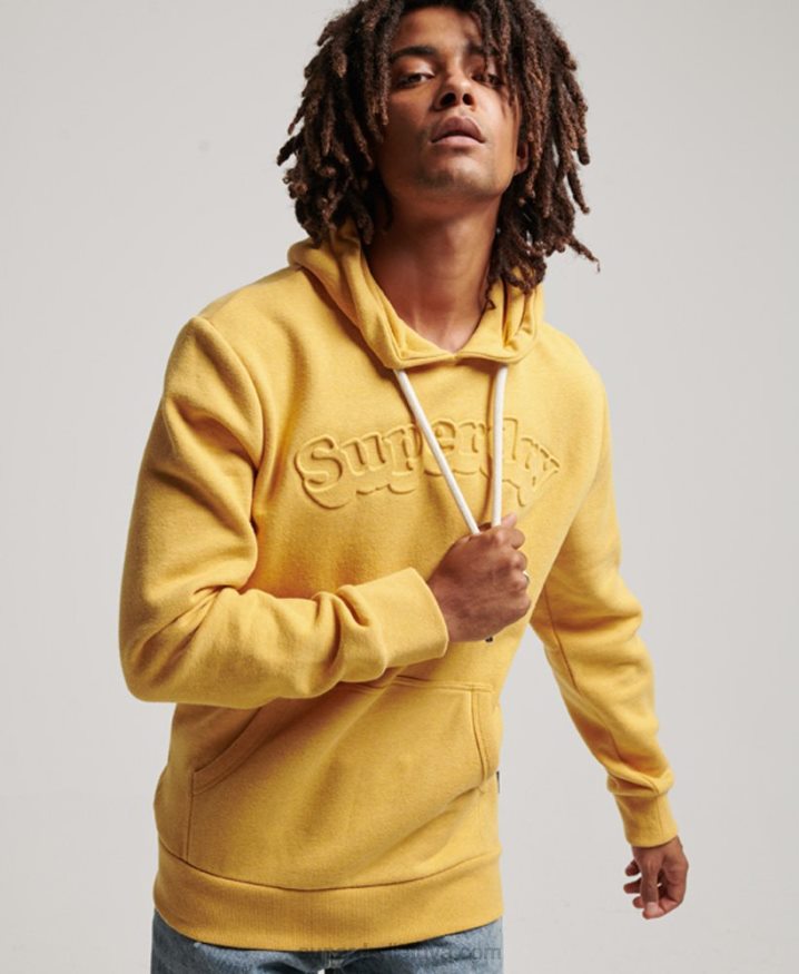 Superdry Vintage Cooper Class Embossed Hoodie Yellow Men