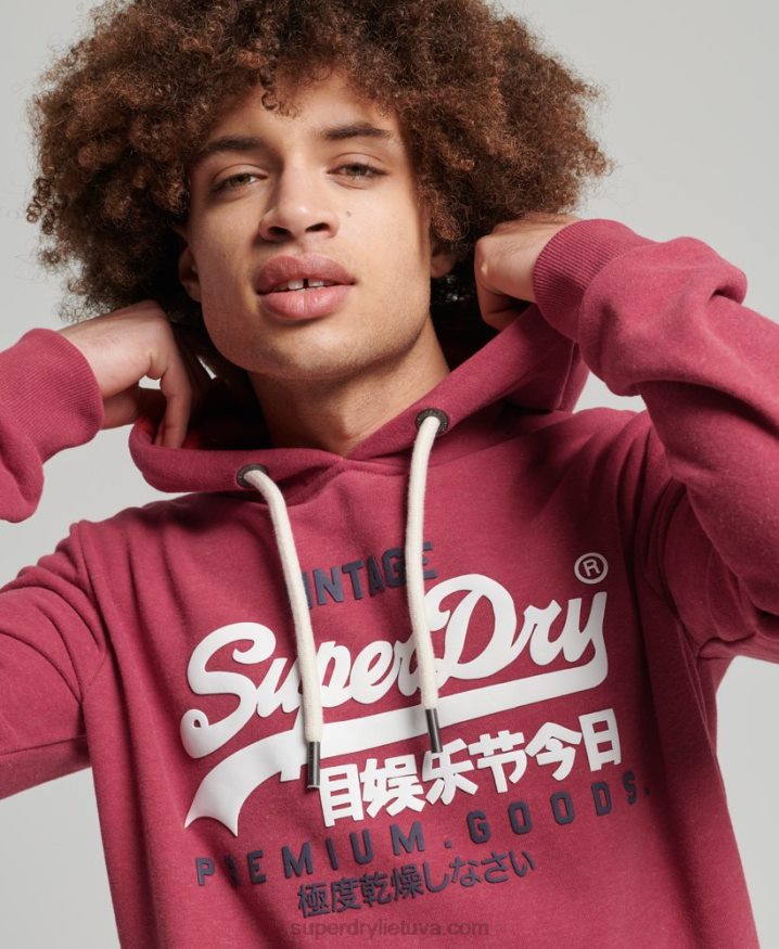 Superdry Vintage Logo Classic Hoodie Red Men
