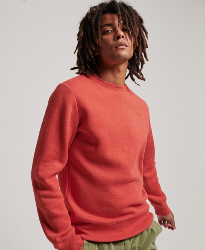 Superdry Vintage Logo Embroidered Crew Sweatshirt Orange Men