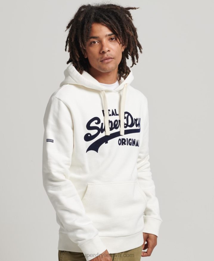 Superdry Vintage Logo Soda Pop Hoodie White Men