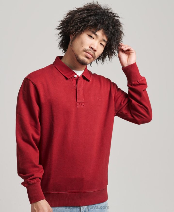 Superdry Vintage OD Rugby Sweatshirt Red Men
