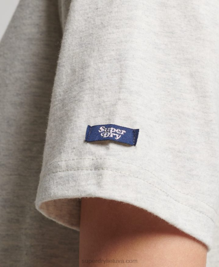 Superdry Vintage Scripted Infill T-Shirt Grey Women