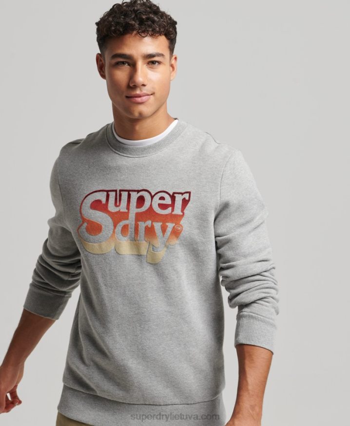 Superdry Vintage Shadow Crew Light Grey Men