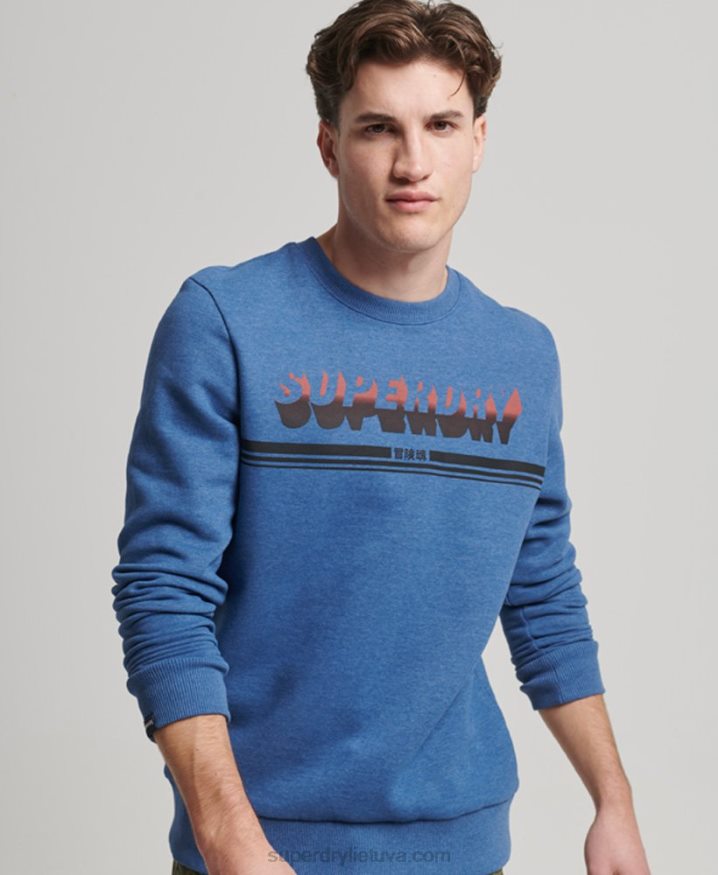 Superdry Vintage Shadow Crew Navy Men