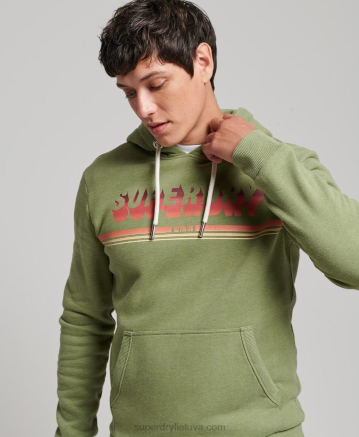 Superdry Vintage Shadow Hoodie Green Men