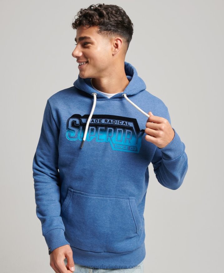 Superdry Vintage Shadow Hoodie Navy Men