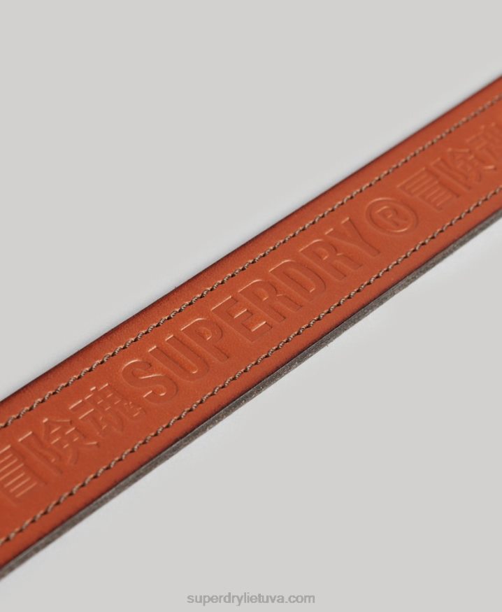 Superdry Vintage Branded Belt Tan Men