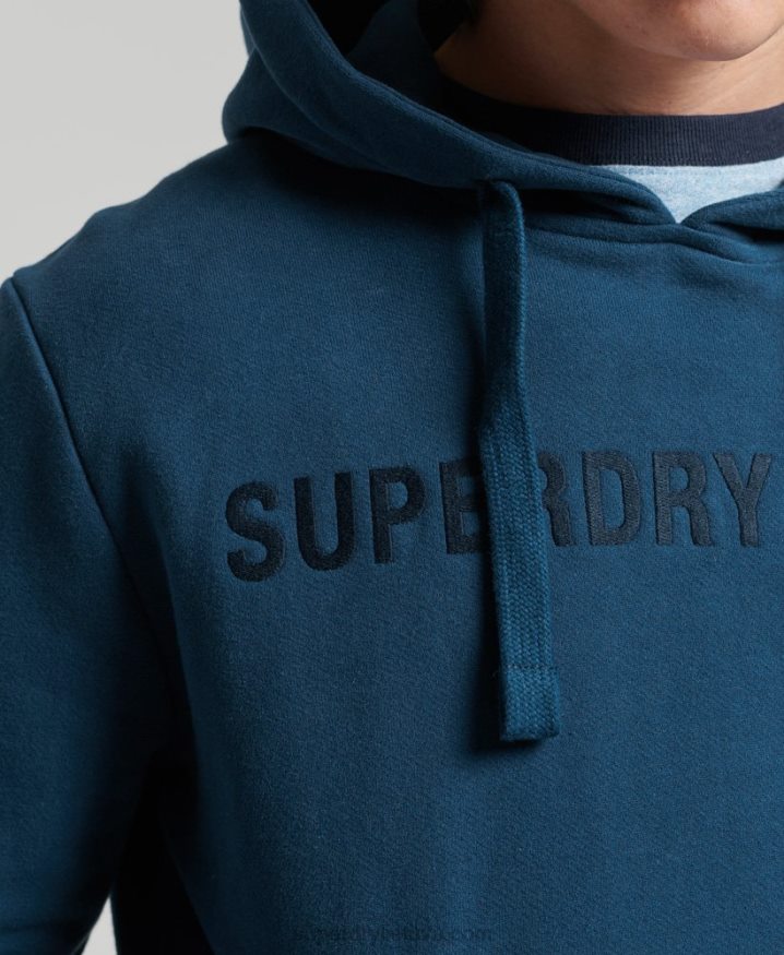 Superdry Vintage Corporate Logo Hoodie Blue Men