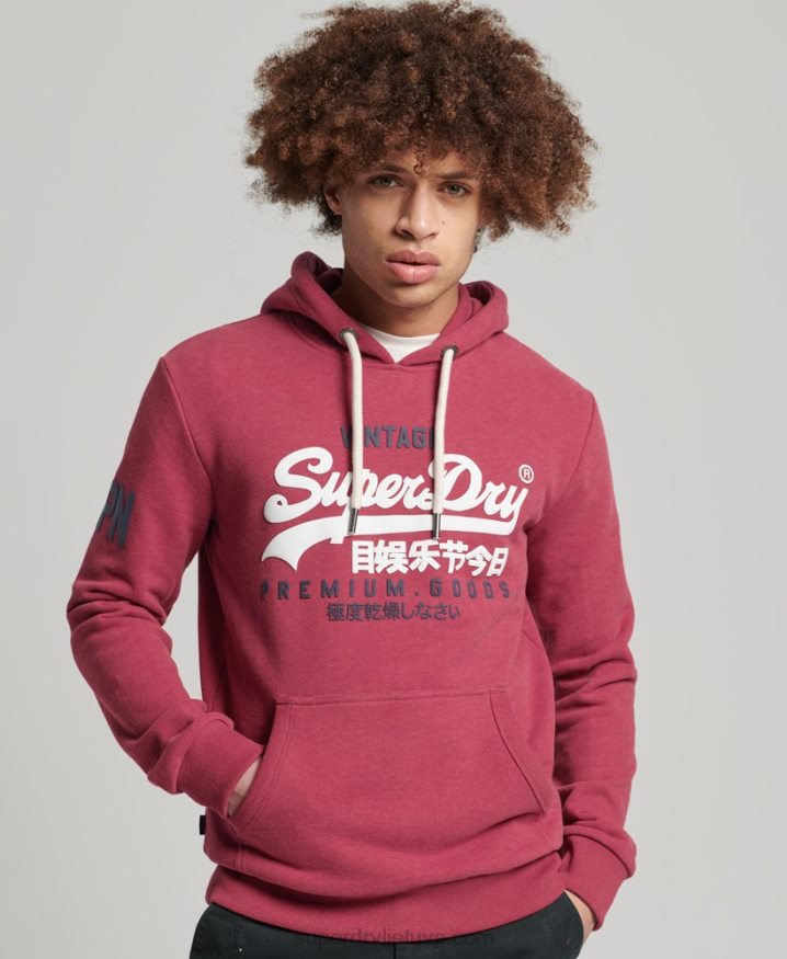 Superdry Vintage Logo Classic Hoodie Red Men