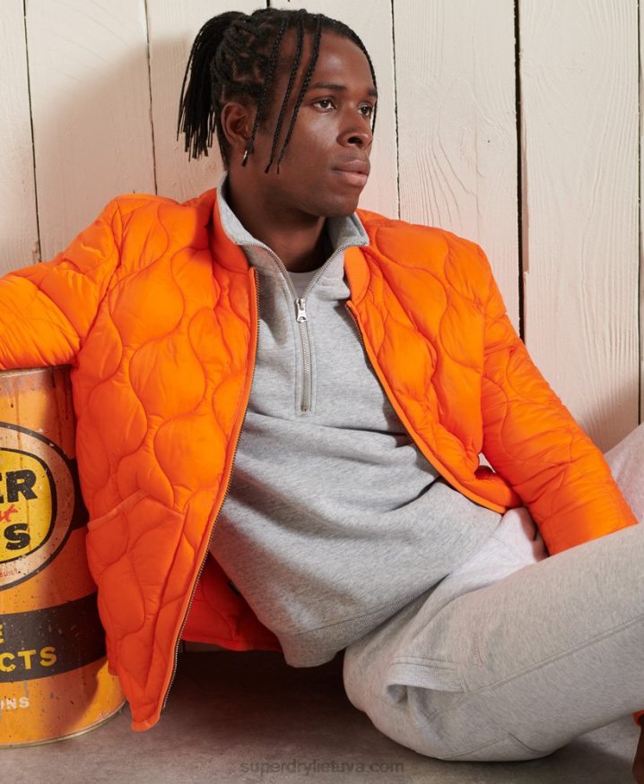 Superdry Vintage Logo Embroidered Zip Henley Sweatshirt Grey Men