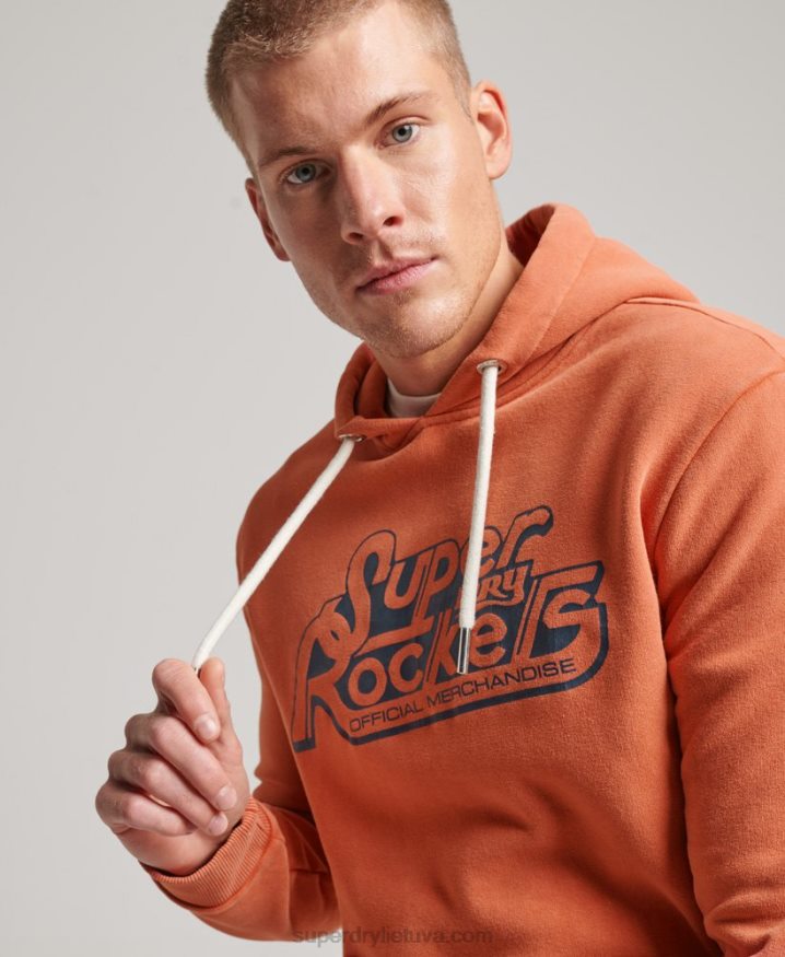 Superdry Vintage Shapers & Makers Hoodie Orange Men