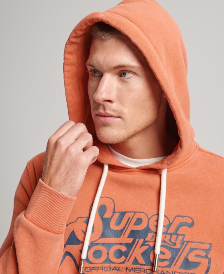Superdry Vintage Shapers & Makers Hoodie Orange Men
