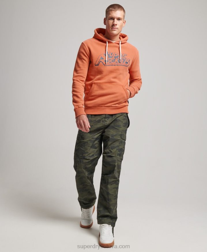 Superdry Vintage Shapers & Makers Hoodie Orange Men