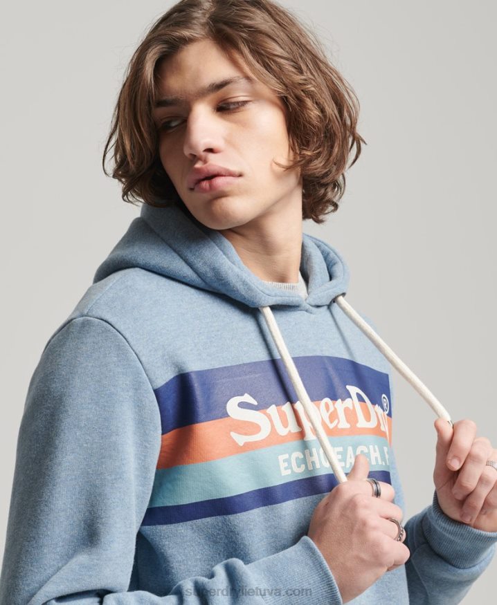 Superdry Vintage Venue Hoodie Light Blue Men