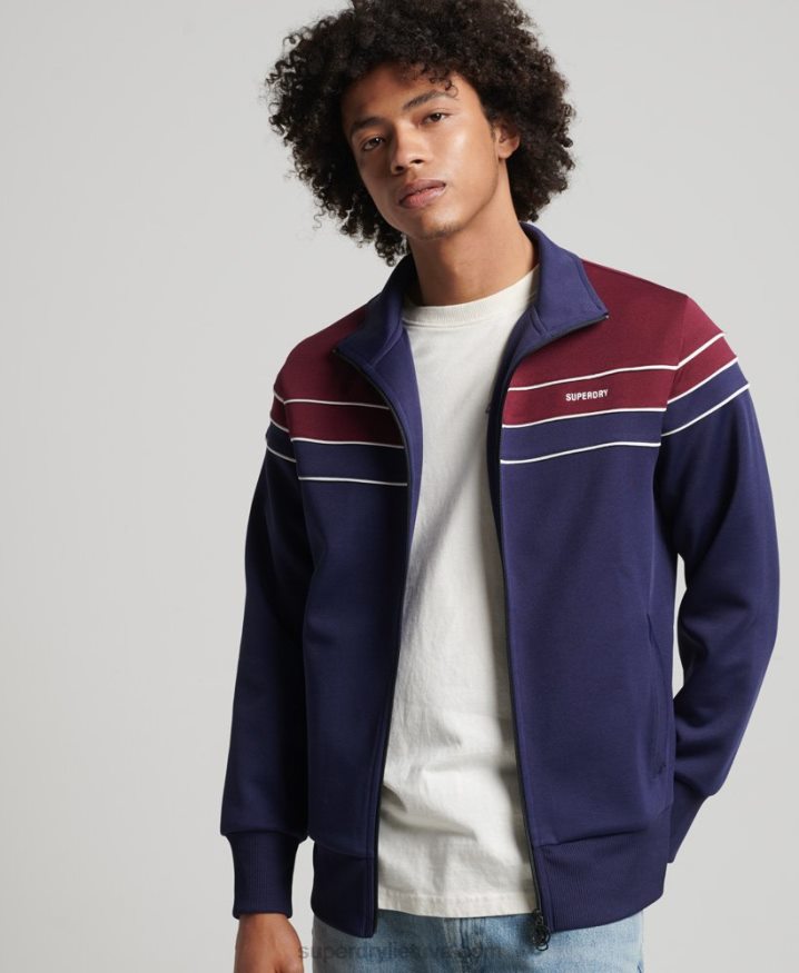 Superdry Vintage Zip Thru Track Top Navy Men