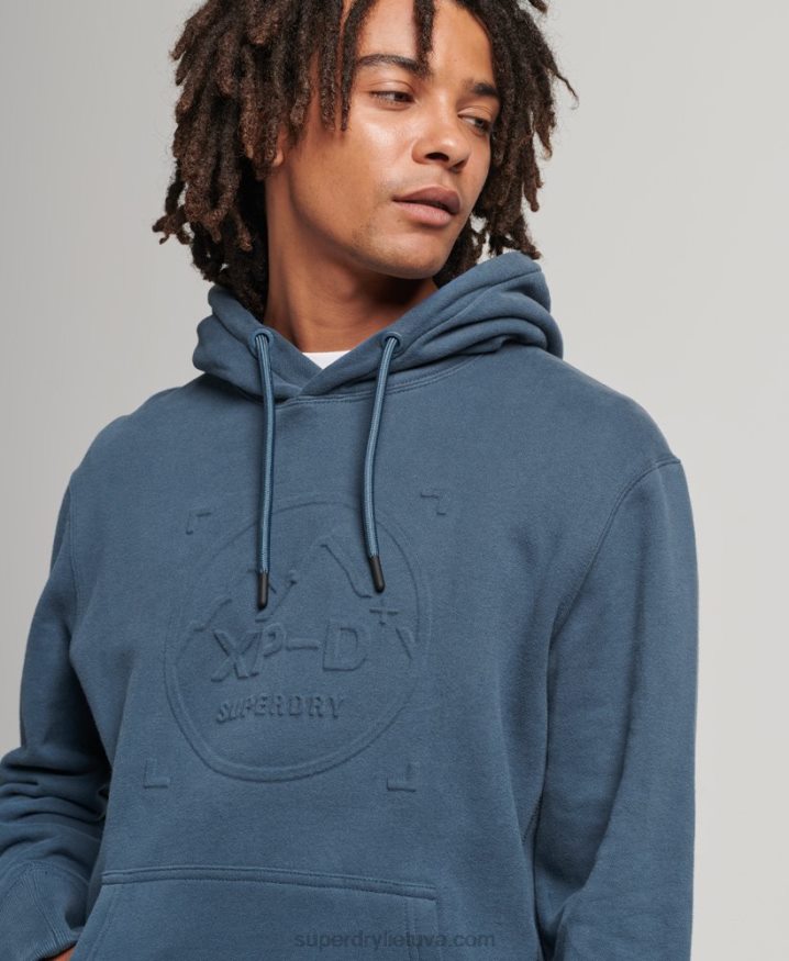 Superdry XP-D Graphic Loose Crew Hoodie Dark Blue Men