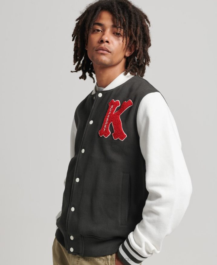 Superdry Vintage Collegiate Bomber Jacket Black Men