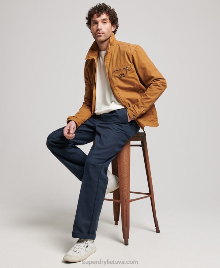 Superdry Vintage Ranch Harrington Jacket Brown Men
