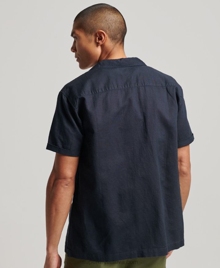 Superdry Resort Short Sleeve Shirt Navy Men