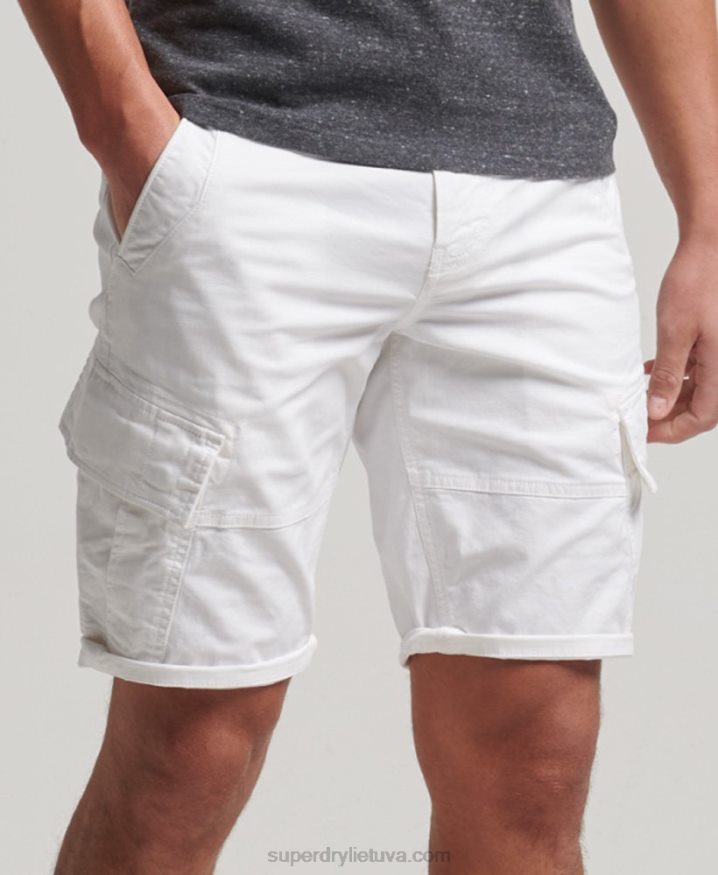 Superdry Organic Cotton Core Cargo Shorts White Men