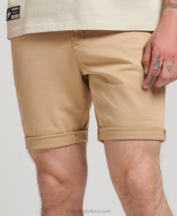 Superdry Organic Cotton Studios Core Chino Shorts Beige Men