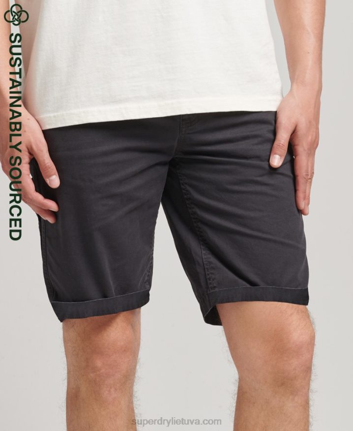 Superdry Organic Cotton Vintage Carpenter Shorts Black Men
