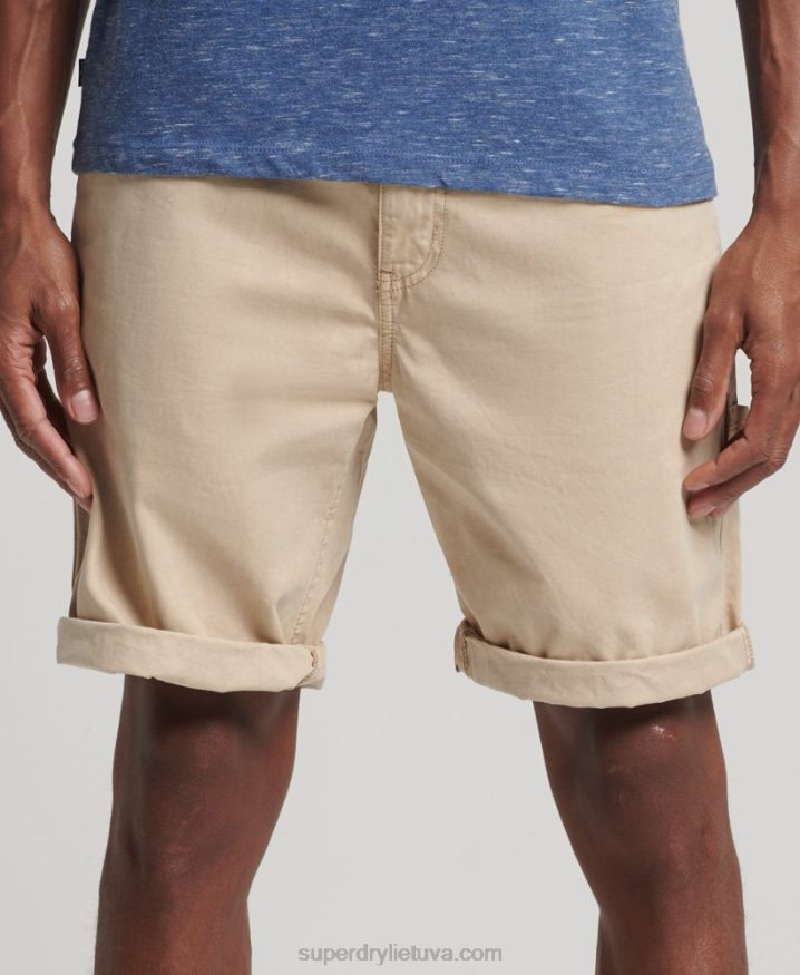 Superdry Organic Cotton Vintage Carpenter Shorts Cream Men