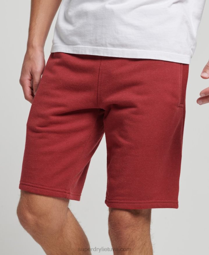 Superdry Vintage Logo Embroidered Jersey Shorts Red Men
