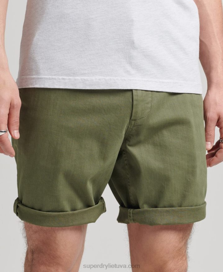 Superdry Vintage Officer Chino Shorts Khaki Men