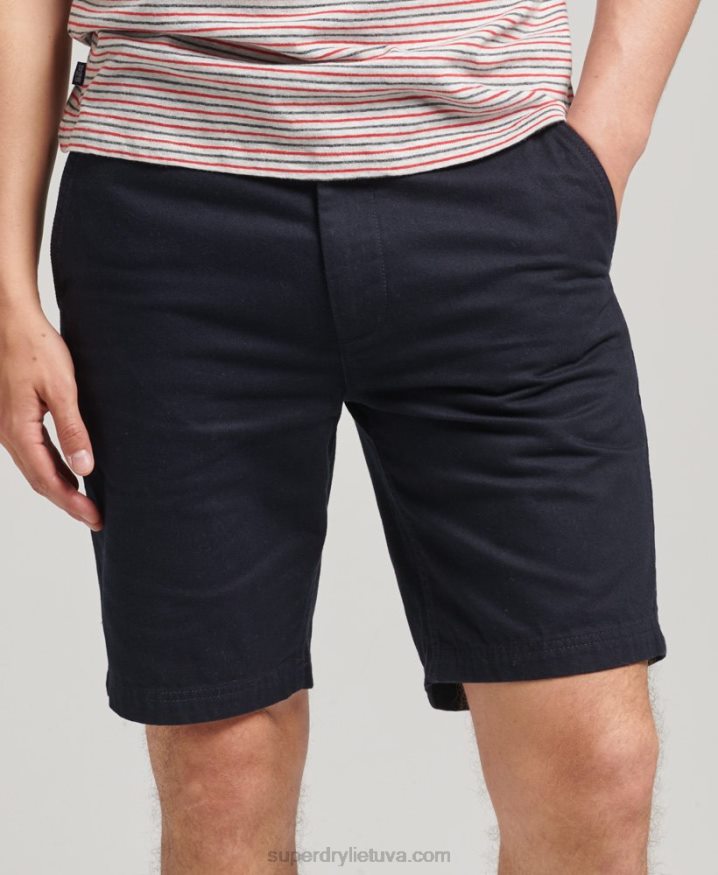 Superdry Vintage Officer Chino Shorts Navy Men