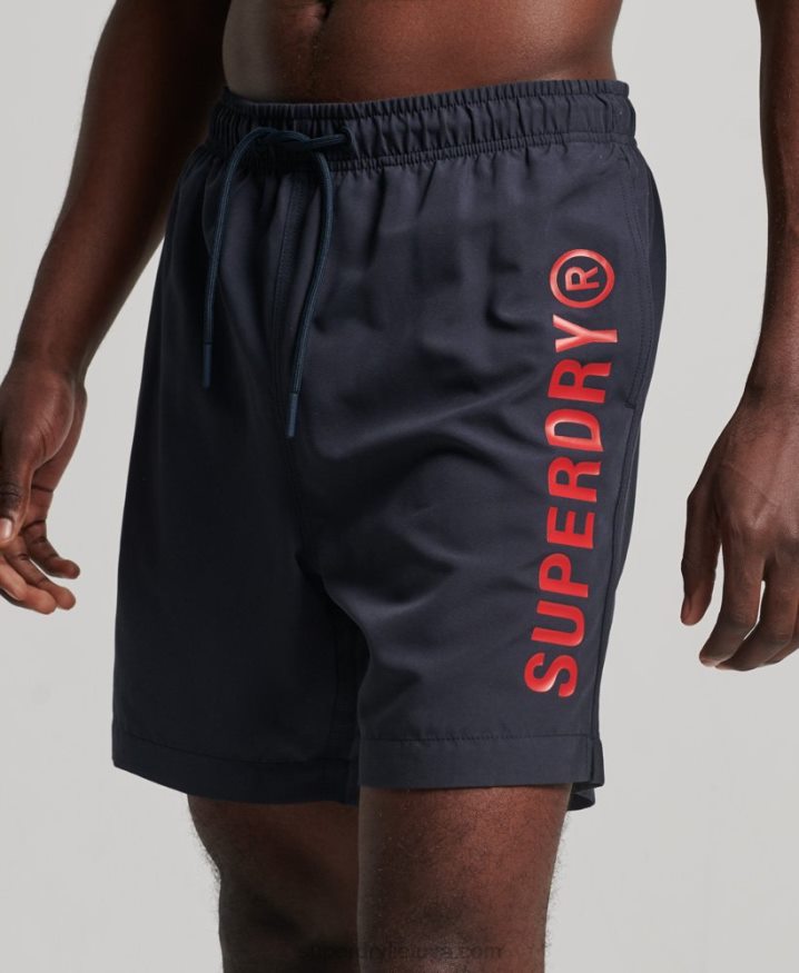 Superdry Core Sport 17 Inch Recycled Swim Shorts Navy Men