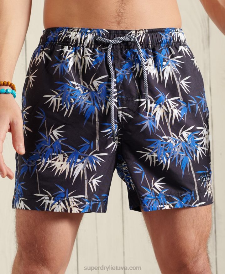 Superdry Super 5s Beach Volley Swim Shorts Light Blue Men