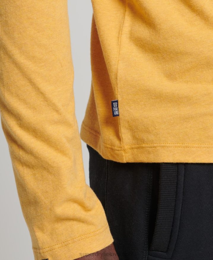 Superdry Organic Cotton Vintage Logo Embroidered Top Yellow Men