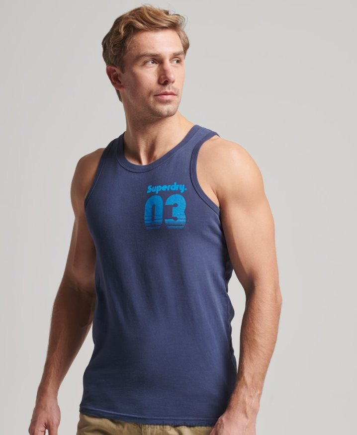 Superdry Vintage Terrain Classic Vest Top Navy Men
