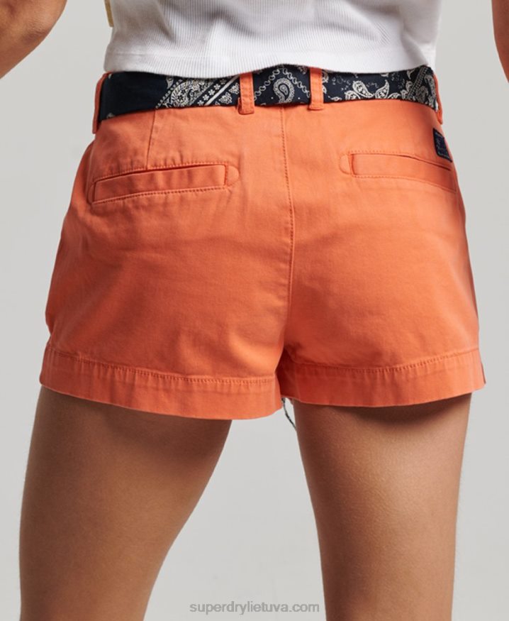 Superdry Chino Hot Shorts Coral Women