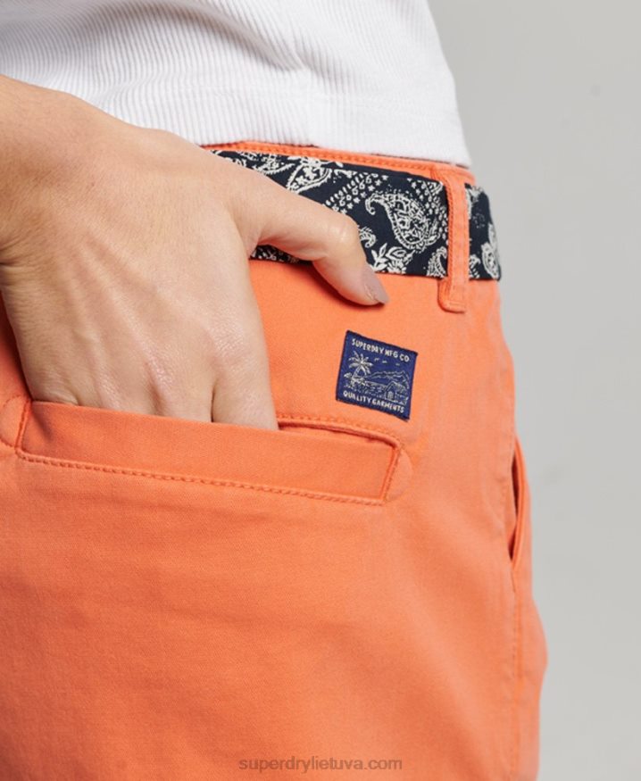 Superdry Chino Hot Shorts Coral Women