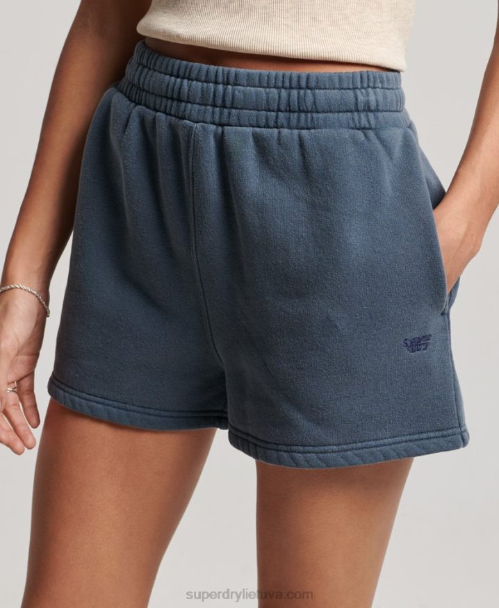Superdry Vintage Wash Sweat Shorts Navy Women