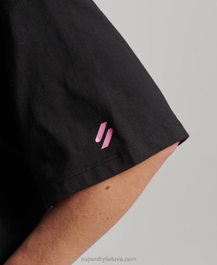 Superdry Organic Cotton Core Sport T-Shirt Black Women