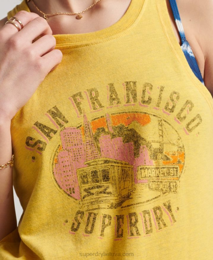 Superdry Vintage City Souvenir Vest Orange Women