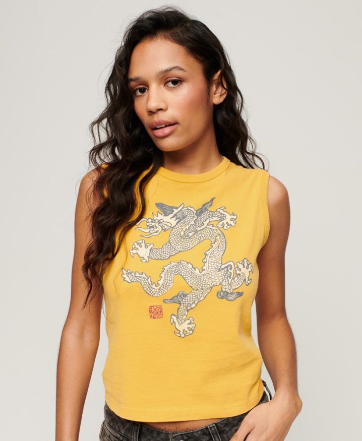 Superdry x Komodo Vintage Vest Top Yellow Women